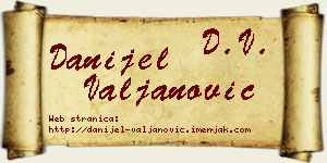 Danijel Valjanović vizit kartica